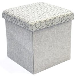 Coffre rangement pouf tissu Coffre rangement pouf tissu