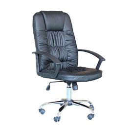 EBS-Chaise-de-bureau-Fauteuil-excutif-de-luxe-hauteur-relgable-dossier-moyen-Cuir-PU-Noir-0