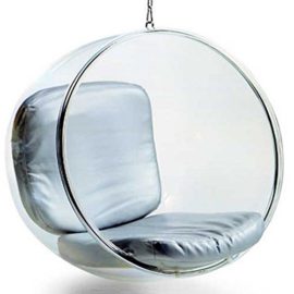 Fauteuil suspendu argenté – Bubble chair Fauteuil suspendu argenté – Bubble chair