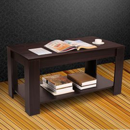 HOMFA Tables de Café Multifonctionnelles Table Basse avec Plateau Relevable HOMFA Tables de Café Multifonctionnelles Table Basse avec Plateau Relevable 5