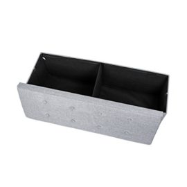 Harima Zion Pouf pliable en simili-cuir gris clair (110 cm x 38 cm x 38 cm) Compartiment de rangement pour les jouets des enfants, repose-pieds, charge maximale 300 kg Harima Zion Pouf pliable en simili-cuir gris clair (110 cm x 38 cm x 38 cm) Compartiment de rangement pour les jouets des enfants, repose-pieds, charge maximale 300 kg 4