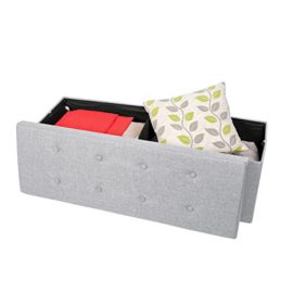 Harima Zion Pouf pliable en simili-cuir gris clair (110 cm x 38 cm x 38 cm) Compartiment de rangement pour les jouets des enfants, repose-pieds, charge maximale 300 kg Harima Zion Pouf pliable en simili-cuir gris clair (110 cm x 38 cm x 38 cm) Compartiment de rangement pour les jouets des enfants, repose-pieds, charge maximale 300 kg