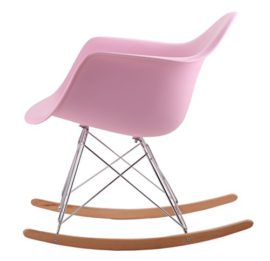 HnnHome Chaise à bascule rétro d’inspiration Eames/Panton Rose HnnHome Chaise à bascule rétro d’inspiration Eames/Panton Rose 3