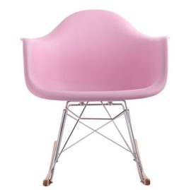 HnnHome Chaise à bascule rétro d’inspiration Eames/Panton Rose HnnHome Chaise à bascule rétro d’inspiration Eames/Panton Rose 4