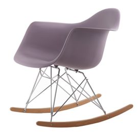 Hnnhome RAR Eames Lounge rétro à bascule Fauteuil à bascule Leisure Fauteuil Panton (Mauve Gris) Hnnhome RAR Eames Lounge rétro à bascule Fauteuil à bascule Leisure Fauteuil Panton (Mauve Gris) 2