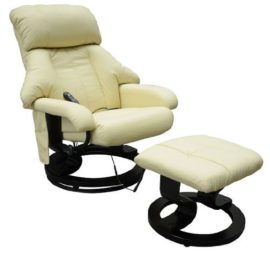 Homcom Luxury Fuax leather Chair Recliner Electric Massage Chair Sofa 10 Massager Heat with Foot Stool Cream by Homcom Homcom Luxury Fuax leather Chair Recliner Electric Massage Chair Sofa 10 Massager Heat with Foot Stool Cream by Homcom 2