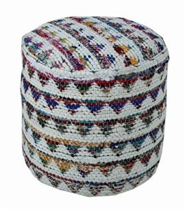 Homescapes-Pouf-carr-traphilo-motifs-triangle-Coloris-blanc-45-x-40-cm-0