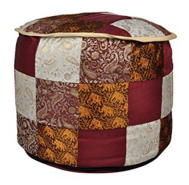 Indien Pouf Ottoman fait main Paisley travail pour soie Ottoman Patchwork Repose-pieds Indien Pouf Ottoman fait main Paisley travail pour soie Ottoman Patchwork Repose-pieds 3