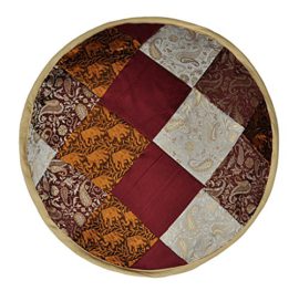 Indien Pouf Ottoman fait main Paisley travail pour soie Ottoman Patchwork Repose-pieds Indien Pouf Ottoman fait main Paisley travail pour soie Ottoman Patchwork Repose-pieds 4