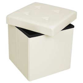 Mari Home Belfry Pouf pliant avec compartiment de rangement Crème Siège, pouf, boîte à rangement pour jouets, repose-pieds – charge maximale 300 kg, dimensions 38 x 38 x 38 cm Mari Home Belfry Pouf pliant avec compartiment de rangement Crème Siège, pouf, boîte à rangement pour jouets, repose-pieds – charge maximale 300 kg, dimensions 38 x 38 x 38 cm