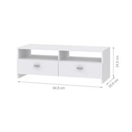 Meuble TV 95cm blanc Helppo Meuble TV 95cm blanc Helppo 3