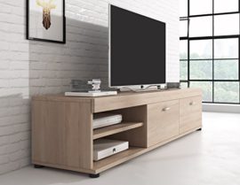 Meuble TV Armoire Support Elsa Sonoma chêne clair effet bois 140 cm Meuble TV Armoire Support Elsa Sonoma chêne clair effet bois 140 cm 3