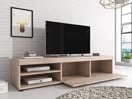 Meuble TV Armoire Support Elsa Sonoma chêne clair effet bois 140 cm Meuble TV Armoire Support Elsa Sonoma chêne clair effet bois 140 cm 4