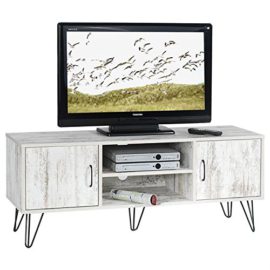 Meuble-banc-TV-design-EVA-MDF-aspect-vintage-shabby-chic-pieds-mtalliques-noirs-0