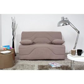 Moly banquette bz 3 places – matelas dunlopillo – tissu – taupe – 138x100x88 cm Moly banquette bz 3 places – matelas dunlopillo – tissu – taupe – 138x100x88 cm 3