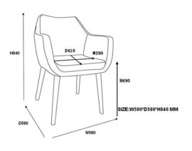 Morteens Chaise à accoudoirs Nicholas I – Imitation cuir – Chocolat Morteens Chaise à accoudoirs Nicholas I – Imitation cuir – Chocolat 3