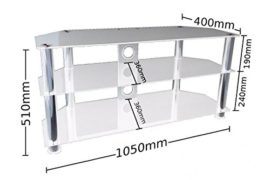 ‘Mountright ums4 Support TV en verre pour téléviseur LCD & Plasma LED 32 jusqu’à 152,4 cm (105 cm de large) ‘Mountright ums4 Support TV en verre pour téléviseur LCD & Plasma LED 32 jusqu’à 152,4 cm (105 cm de large) 3