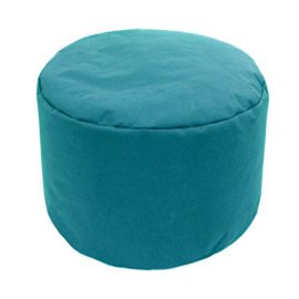 Pouf Rond Bleu Canard Intérieur Extérieur 30x25cm – Polyester Pouf Rond Bleu Canard Intérieur Extérieur 30x25cm – Polyester