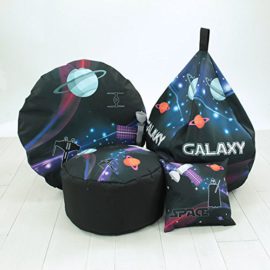 Pouf-Rond-Noir-40x20cm-Galaxy-Polyester-0-2