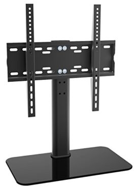 RICOO LCD TV Support pied en verre support FS304 pied support pour LED TV écran plat meuble rack VESA 400×400 universel rack de dépose en verre | canal cache-câble incl.| RICOO LCD TV Support pied en verre support FS304 pied support pour LED TV écran plat meuble rack VESA 400×400 universel rack de dépose en verre | canal cache-câble incl.| 3