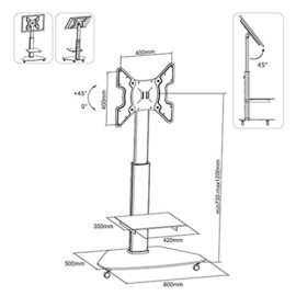 RICOO-Meuble-TV-Roulettes-Support-sur-pied-en-verre-inclinable-FS0200-orientable-tournant-avec-roulettes-rglable-en-hauteur-TV-LED-cran-plat-meuble-rack-VESA-400×400-universel-rack-de-dpose-en-verre-i-0-1