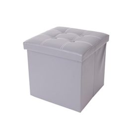 Rebecca Srl Pouf Boite de rangement Tabouret Carre Synthetique Gris Design Contemporain Salon Chambre (Cod. RE4635) Rebecca Srl Pouf Boite de rangement Tabouret Carre Synthetique Gris Design Contemporain Salon Chambre (Cod. RE4635)