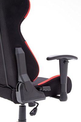 Robas-Lund-DX-Racer1-62501SR4-Fauteuil-en-nylon-avec-accoudoirs-Noirrouge-78-x-124-134-x-52-cm-0-2