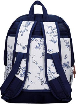 Sac à bretelles Pépé Jeans fleuri blanc et Marine Sac à bretelles Pépé Jeans fleuri blanc et Marine 3