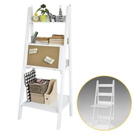 SoBuy® FRG115-W Bureau Table étagère murale style échelle de 3 tablettes, 1 plan de travail rabatable et 1 Memo Board -Blanc SoBuy® FRG115-W Bureau Table étagère murale style échelle de 3 tablettes, 1 plan de travail rabatable et 1 Memo Board -Blanc