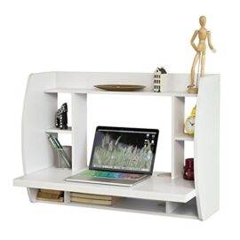 SoBuy® FWT18-W Table murale Bureau avec Étagère intégrée Armoire de rangement murale (Blanc) SoBuy® FWT18-W Table murale Bureau avec Étagère intégrée Armoire de rangement murale (Blanc)