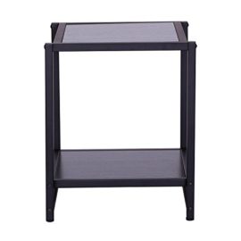 Table-Basse-Carr-de-Salon-Table-DAppoint-Elgant-avec-2-Etages-38L-x-38l-x-46Hcm-Noir-Neuf-98BK-0-2