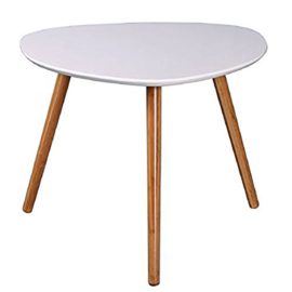 Table basse Zoe, Blanc et bambou, L40 x H40 x P40.5 cm -PEGANE- Table basse Zoe, Blanc et bambou, L40 x H40 x P40.5 cm -PEGANE- 2