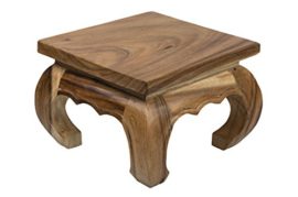 Table basse d’opium, 30x30x23 cm, artisanal, fait de massif bois, naturel Table basse d’opium, 30x30x23 cm, artisanal, fait de massif bois, naturel