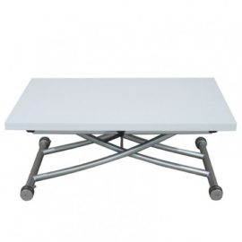 Table basse relevable à plateau & allonge dépliable Clever XL – Laqué blanc Brillant Table basse relevable à plateau & allonge dépliable Clever XL – Laqué blanc Brillant 2