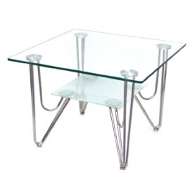 Table d’appoint en verre table basse table d’angle en acier inoxydable et verre de sécurité ESG 10 mm Table d’appoint en verre table basse table d’angle en acier inoxydable et verre de sécurité ESG 10 mm 2