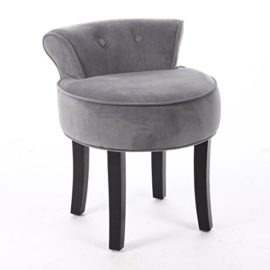 Tabouret-avec-dossier-Aspect-VELOURS-coloris-GRIS-0