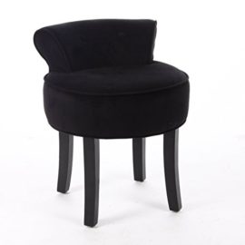 Tabouret-avec-dossier-Aspect-VELOURS-coloris-NOIR-0