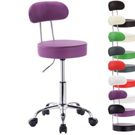 WOLTU-498-Tabouret-pivotantchaise-pivotante-chaise-de-bureau-avec-dossier-rglable8-couleurs-0