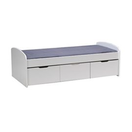 Weber Industries 37889Z Mia Lit + 3 Tiroirs + Table Basse Blanc Laqué 202 x 99 x 61 cm Weber Industries 37889Z Mia Lit + 3 Tiroirs + Table Basse Blanc Laqué 202 x 99 x 61 cm 2