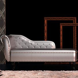 vidaXL CanapÃ© mÃ©ridienne Chesterfield capitonnÃ© argent vidaXL CanapÃ© mÃ©ridienne Chesterfield capitonnÃ© argent 4