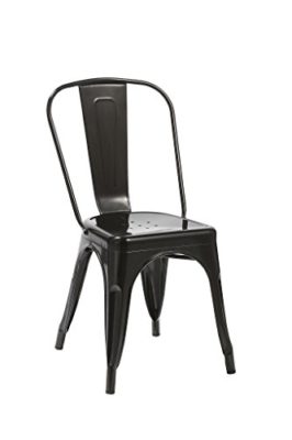 1x chaise de salle à manger Noir chaise de cuisine en fer / métal – empilable Duhome 0668 1x chaise de salle à manger Noir chaise de cuisine en fer / métal – empilable Duhome 0668 4