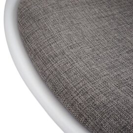 4x chaise de séjour/salle à manger Malmö T501 / design rétro ~ blanc, siège tissu gris, pieds clairs 4x chaise de séjour/salle à manger Malmö T501 / design rétro ~ blanc, siège tissu gris, pieds clairs 6