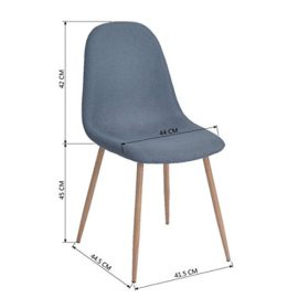 Aingoo-Lot-de-4-Chaise-design-Tapisse-Bleu-Gris-Pitement-EIFFEL-Bois-de-chne-naturel-et-assise-en-tissu-0-1