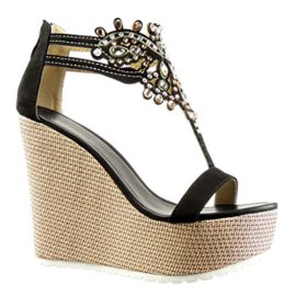 Angkorly-Chaussure-Mode-Sandale-saloms-plateforme-femme-bijoux-brod-Talon-compens-plateforme-13-CM-Noir-0