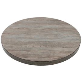 BOLERO – Plateau de table rond 600mm effet bois gris BOLERO – Plateau de table rond 600mm effet bois gris