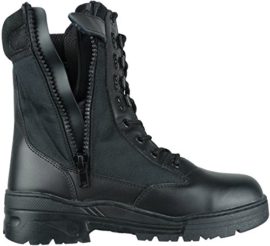 Bottes-Patrouille-Cuir-Noir-Fermeture-Latrale-Arme-Militaire-Scurit-Recrues-0-1