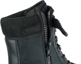 Bottes-Patrouille-Cuir-Noir-Fermeture-Latrale-Arme-Militaire-Scurit-Recrues-0-2