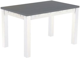 Brasilmbel-table-de-salle--manger-en-pin-parasol-massif-huil-et-cir-gris-clairblanc-taille-llh-130-x-80-x-78-cm-0