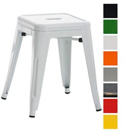 CLP Tabouret en Métal ARMIN – stable, nettoyage très facile et empilable – Hauteur du siège: 46 cm CLP Tabouret en Métal ARMIN – stable, nettoyage très facile et empilable – Hauteur du siège: 46 cm