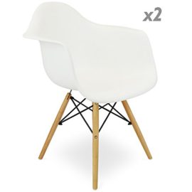 Chaise pour enfants inspirée Tour Eiffel fauteuil plastique blanc 2 unités Chaise pour enfants inspirée Tour Eiffel fauteuil plastique blanc 2 unités 2